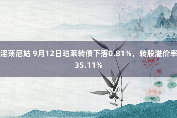 淫荡尼姑 9月12日珀莱转债下落0.81%，转股溢价率35.11%