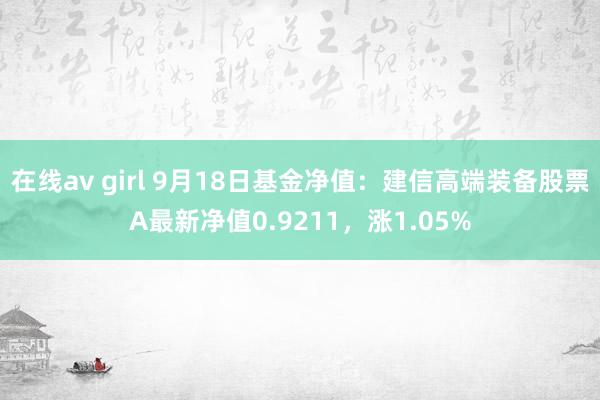 在线av girl 9月18日基金净值：建信高端装备股票A最