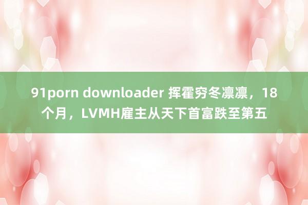 91porn downloader 挥霍穷冬凛凛，18个月，LVMH雇主从天下首富跌至第五