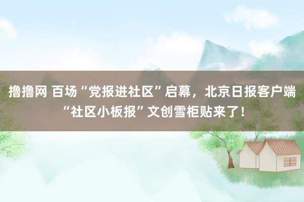 撸撸网 百场“党报进社区”启幕，北京日报客户端“社区小板报”文创雪柜贴来了！