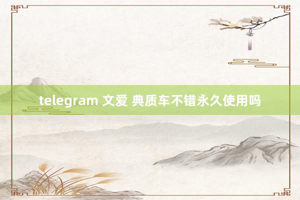 telegram 文爱 典质车不错永久使用吗