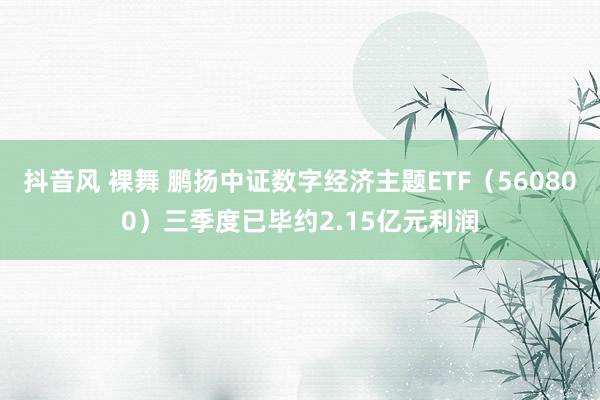 抖音风 裸舞 鹏扬中证数字经济主题ETF（560800）三季度已毕约2.15亿元利润