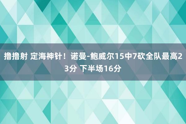 撸撸射 定海神针！诺曼-鲍威尔15中7砍全队最高23分 下半场16分