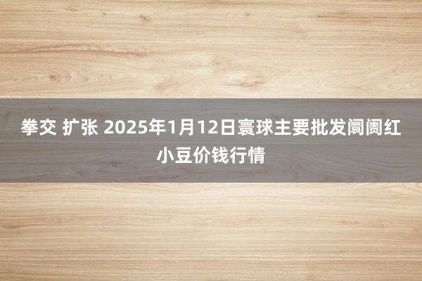 拳交 扩张 2025年1月12日寰球主要批发阛阓红小豆价钱行情