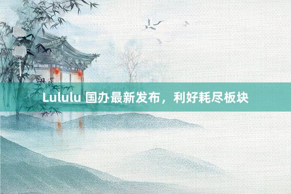 Lululu 国办最新发布，利好耗尽板块